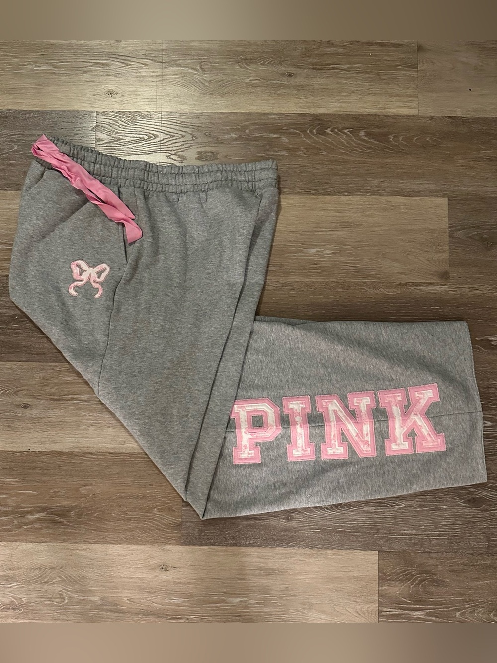 PINK x LoveShackFancy Wide-Leg Sweatpants - Picture 2 of 6
